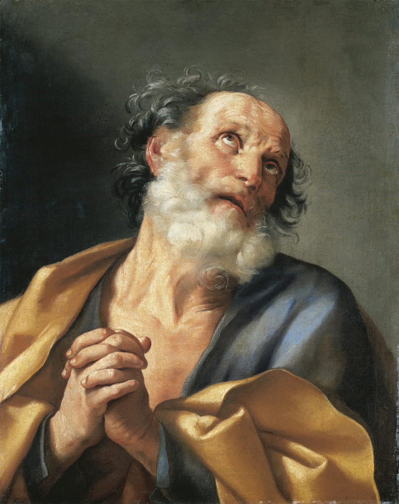 ARTXLXXBN Famous Print Painting Colorful Art Print Italy Portrait of Saint Peter Crying by Vintage Painting Canvas Art Decorations for Home Decor 60x90cm