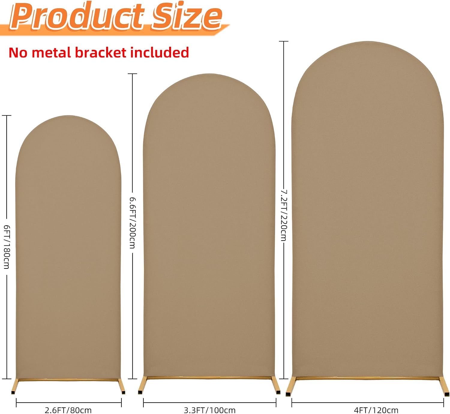 4FT Wedding Arch Cover – Stretchy Spandex Fabric Backdrop for Arch Stand image 2