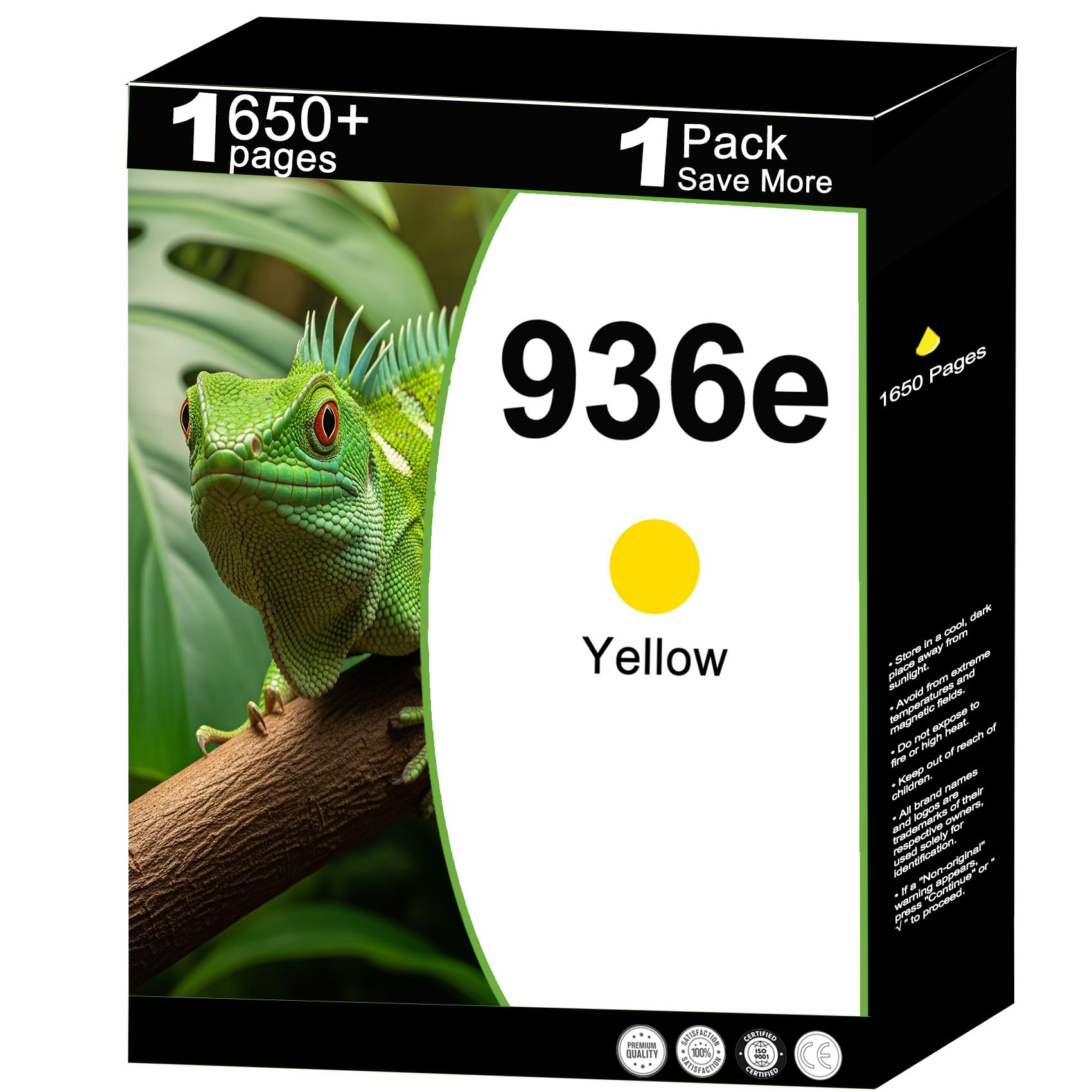 936e High Yield Yellow Ink Cartridges Compatible for HP 936 936XL, Compatible with OfficeJet 9122e; Pro 9120e 9120 9125e 9125 9128e 9135e 9135 9110b