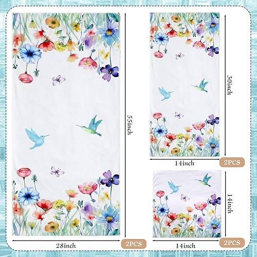 Miniatura 6 de VitalCozy Juego de 6 toallas de baño de primavera, incluye 2 toallas de baño, 2 toallas de mano, 2 toallas de mano, toallas de mano suaves y
