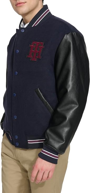 Tommy Hilfiger Men's Mixed-media Bomber Jacket