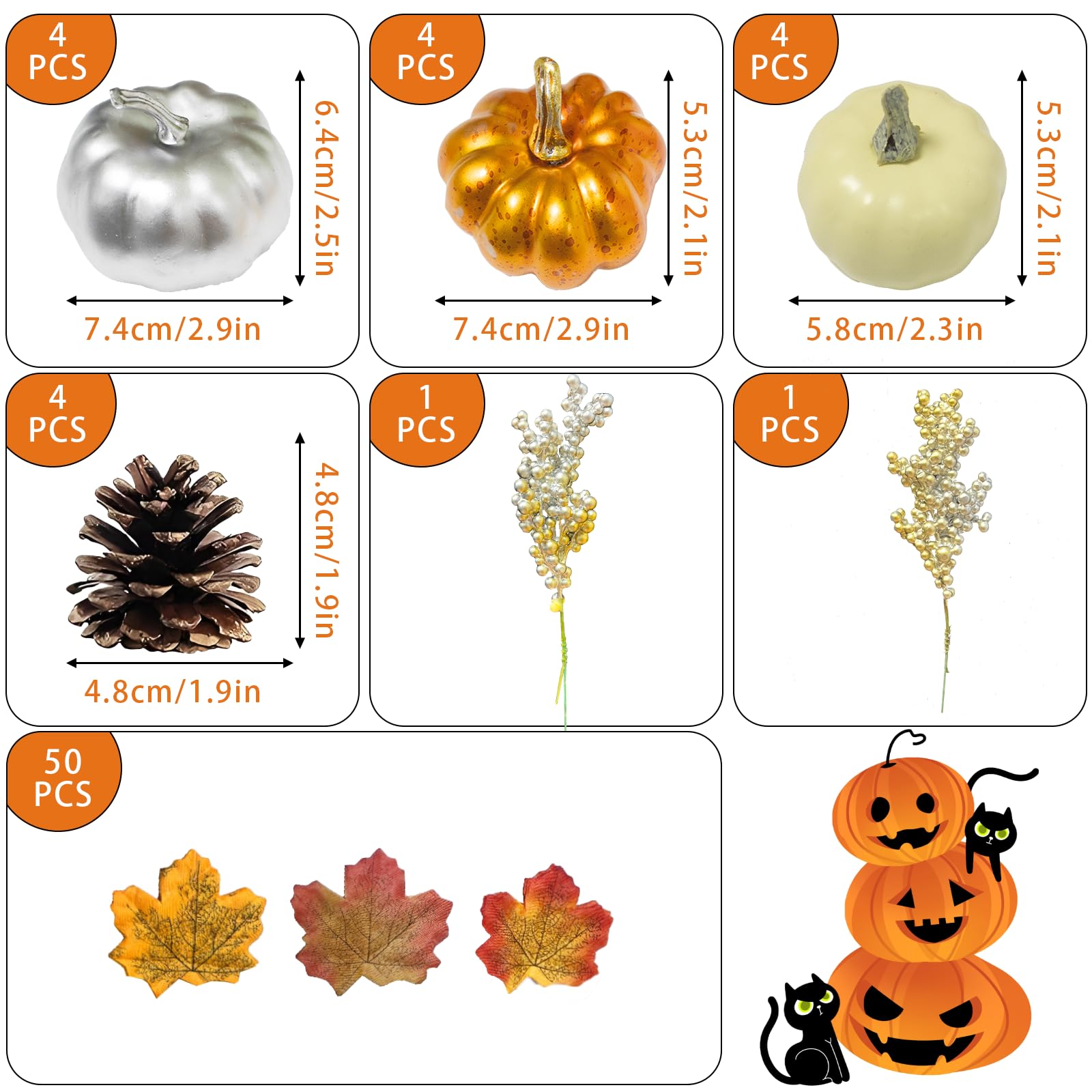 Beafaeur Decoration Automne Thanksgiving, Récolte Ensemble