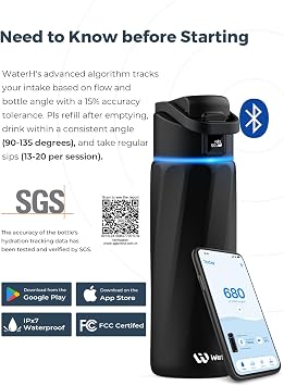 Boost 24 Oz Smart Water Bottle Pink + Boost 24 Oz Bottle Black Bundle