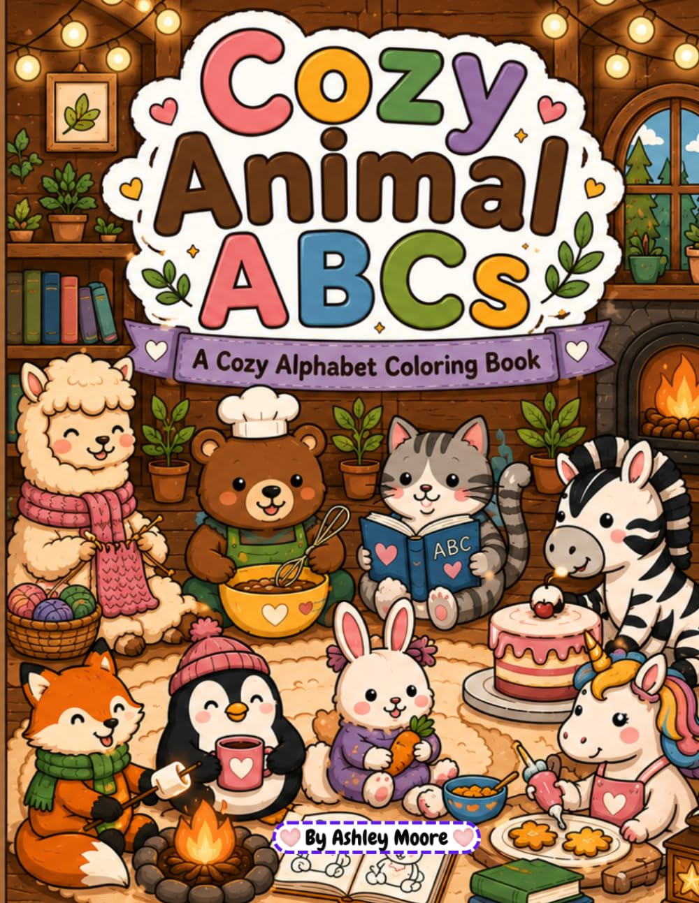 Cozy Animal ABCs: A Cozy Alphabet Coloring Book