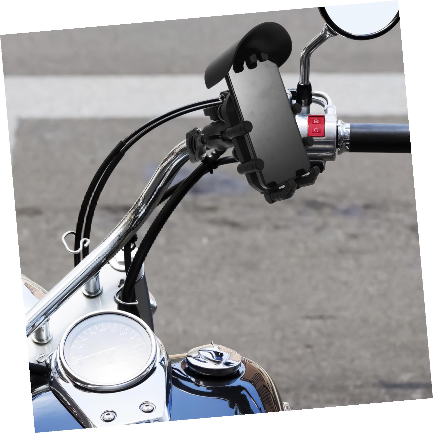 Supporto Multifunzione per Telefono per Veicoli a Due Ruote e Bici, Nero
