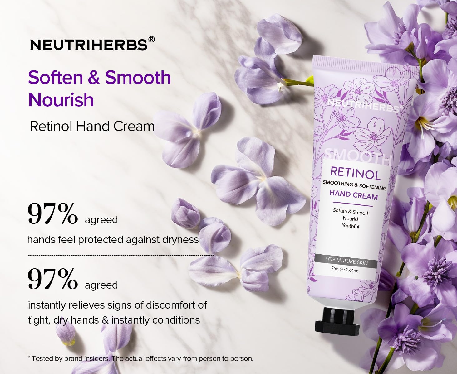 Neutriherbs Retinol Anti-Aging Hand Cream 75G, Non-Greasy, Fast-Absorbing - Image 2