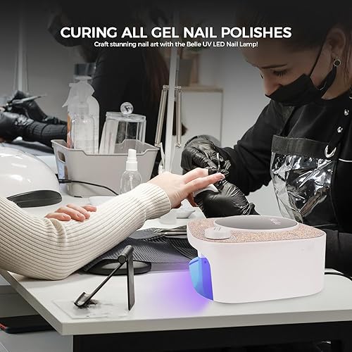 Miniatura 6 de Belle Lámpara de uñas LED UV, luz UV brillante de 54 W para uñas, secador de uñas para esmalte de uñas de gel con pantalla LCD grande, control de