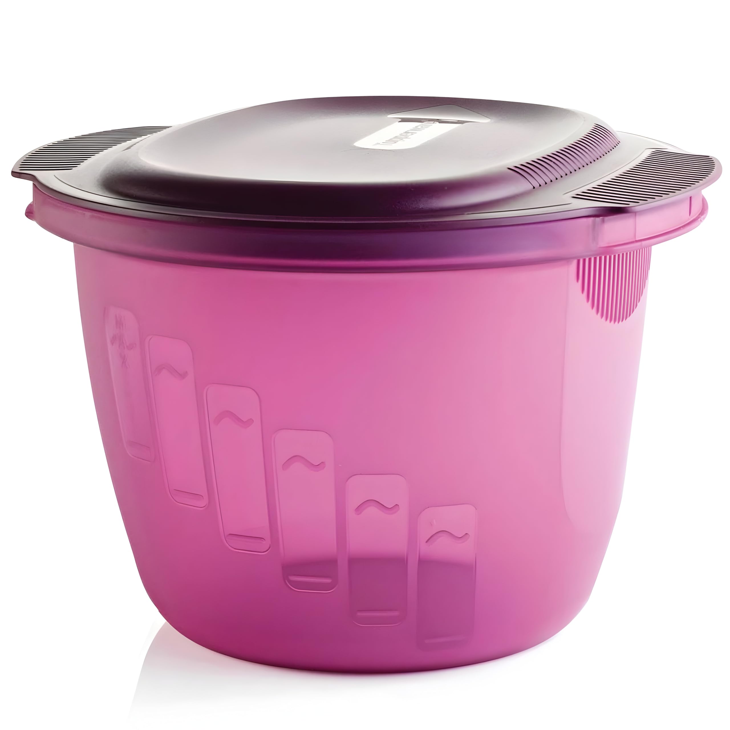 Tupperware Cuiseur à Pâtes Rond Micro-Ondes - Cuisson Égouttage et Service Sans Casserole - Multifonctions Compatible Lave-Vaisselle - Plastique - 22,3x16,7x23,8 cm - Idéal Famille Maison