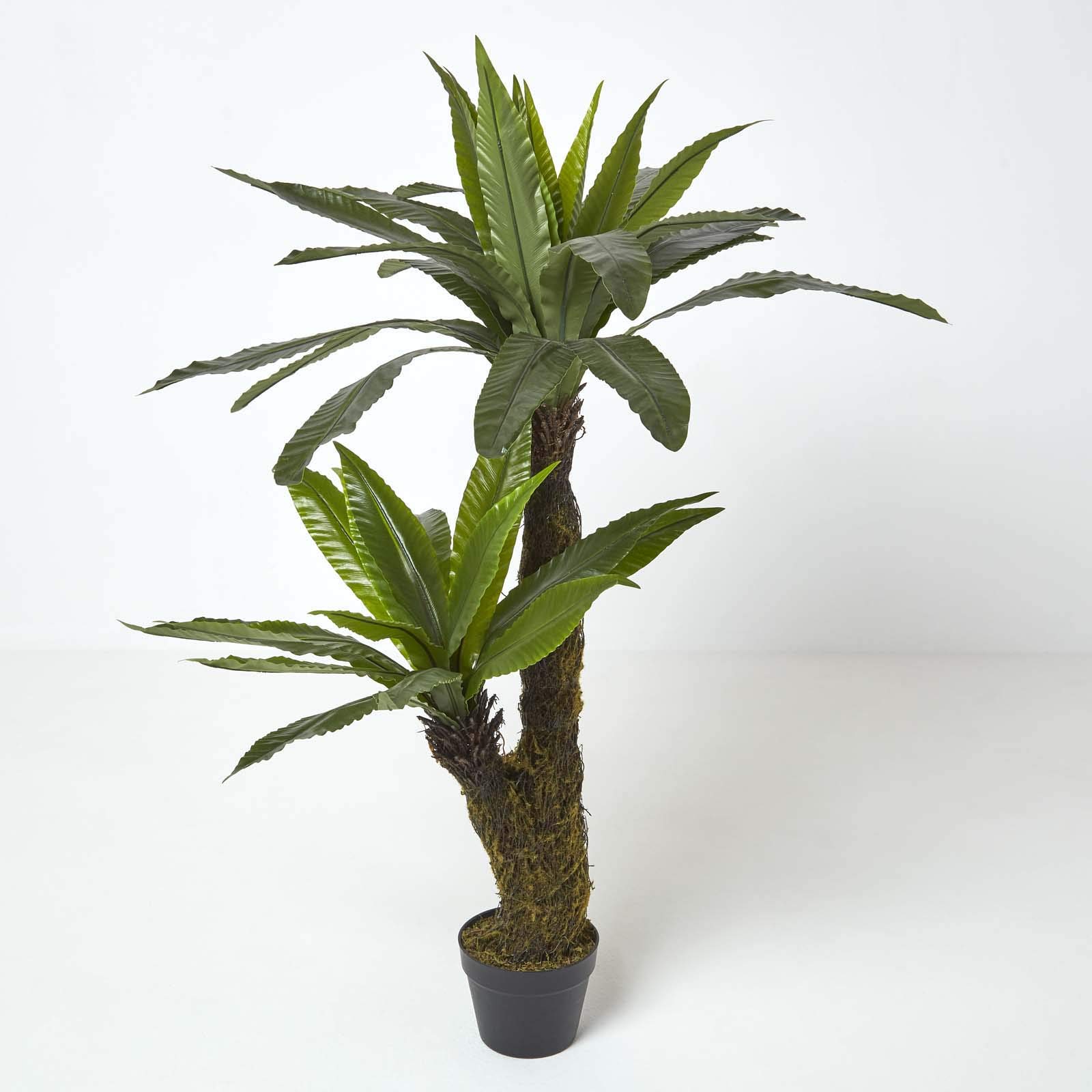 B&Q -  Artificial Green Handcrafted Bird's Nest Fern In Pot120 Cm