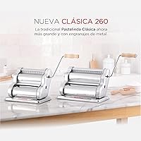 Vista 10 de PASTALINDA Máquina para hacer pasta Classic 260, rodillos de 10.2 in de ancho, 9 posiciones de grosor, 2 posiciones de corte, acero inoxidable