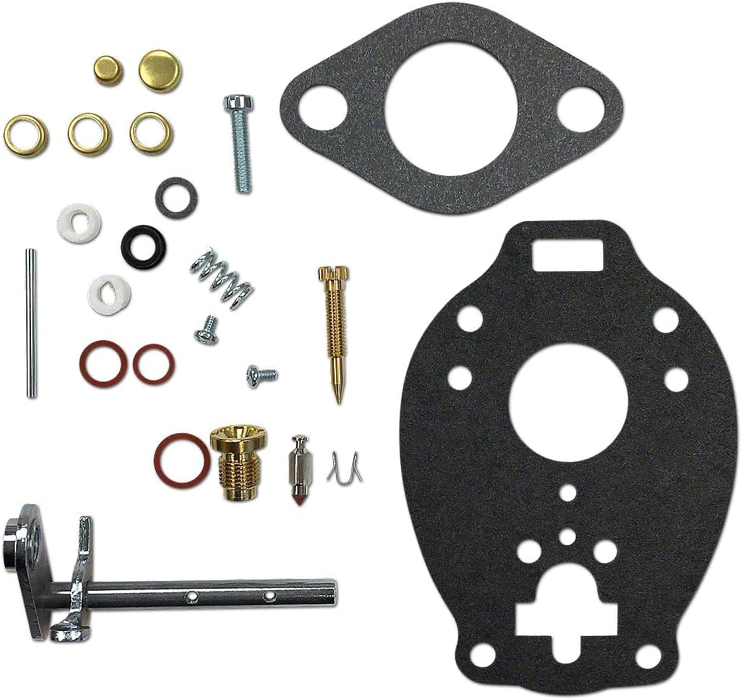 Basic Carburetor Repair Rebuild Kit Fits International 130 140 200 240 330 404 444 Massey Harris 20 22 Cockshutt E2 20 Oliver Super 44 440 Tractor (Marvel Schebler Carbs)
