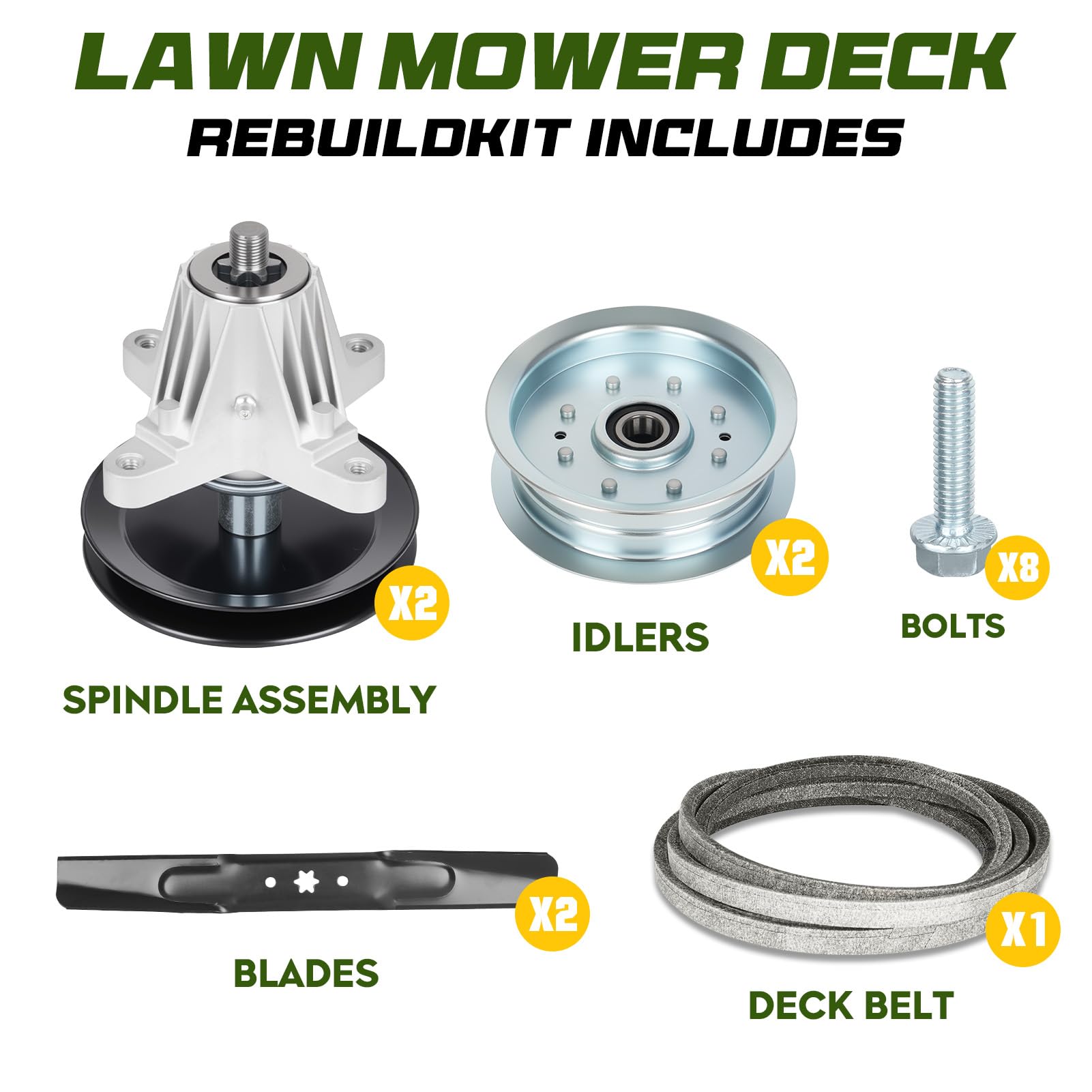 Amazon.com : 42” Deck 618-06976 Spindle Rebuild Kit Fit for Cub