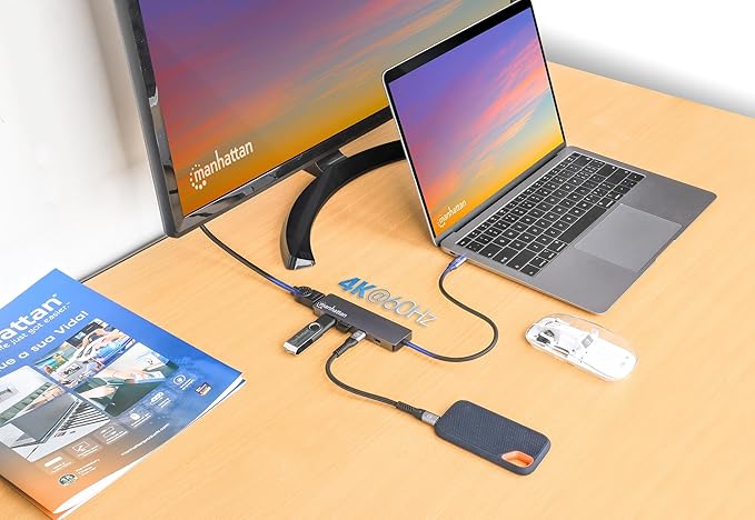 Manhattan Hub USB-C 5 en 1 con HDMI 4K y Carga PD 100W miniatura 4