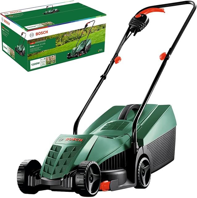Bosch Bosch EasyRotak 32-235 Wired Lawnmower (1200 W Motor, 32 cm Schnittbreite, 31 L Fangkorb, ideal für kleinere Gärten) — Rasenmäher