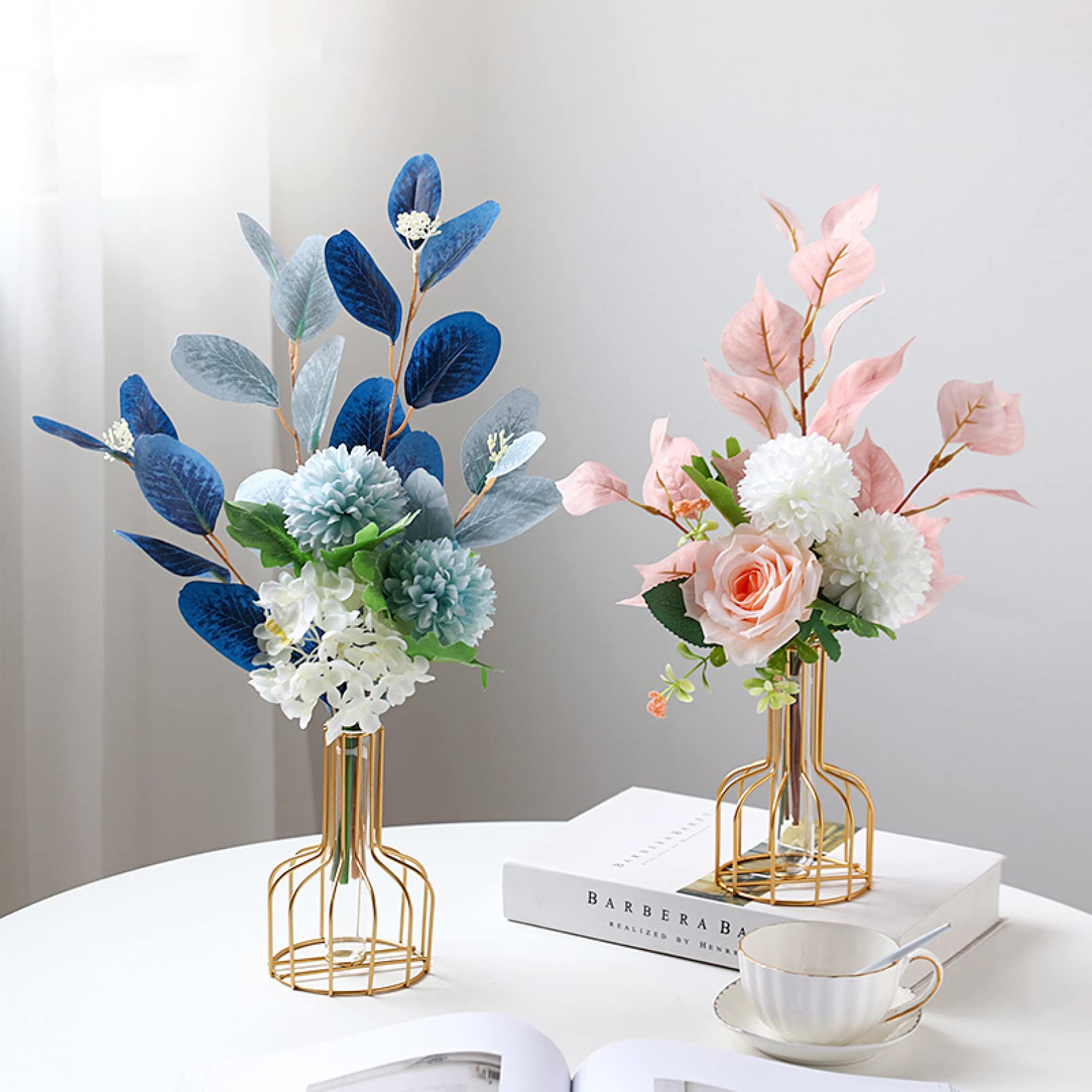 ♧* 可愛らしい菊がメイン♡ 花器付き♬ ２個セット 造花アレンジメント♡ 可愛い菊と百合が入ったお供えアレンジメント」| 花屋「牧野