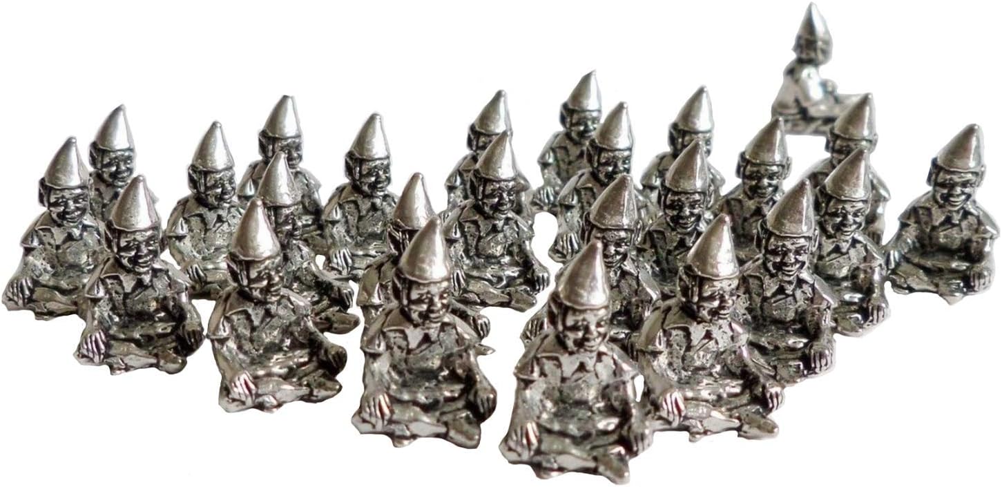 1000 Badges Army of 25 Tiny Cornish Piskeys Good Luck Charms/Ornament - Hand Made in Cornwall, England in Solid Pewter