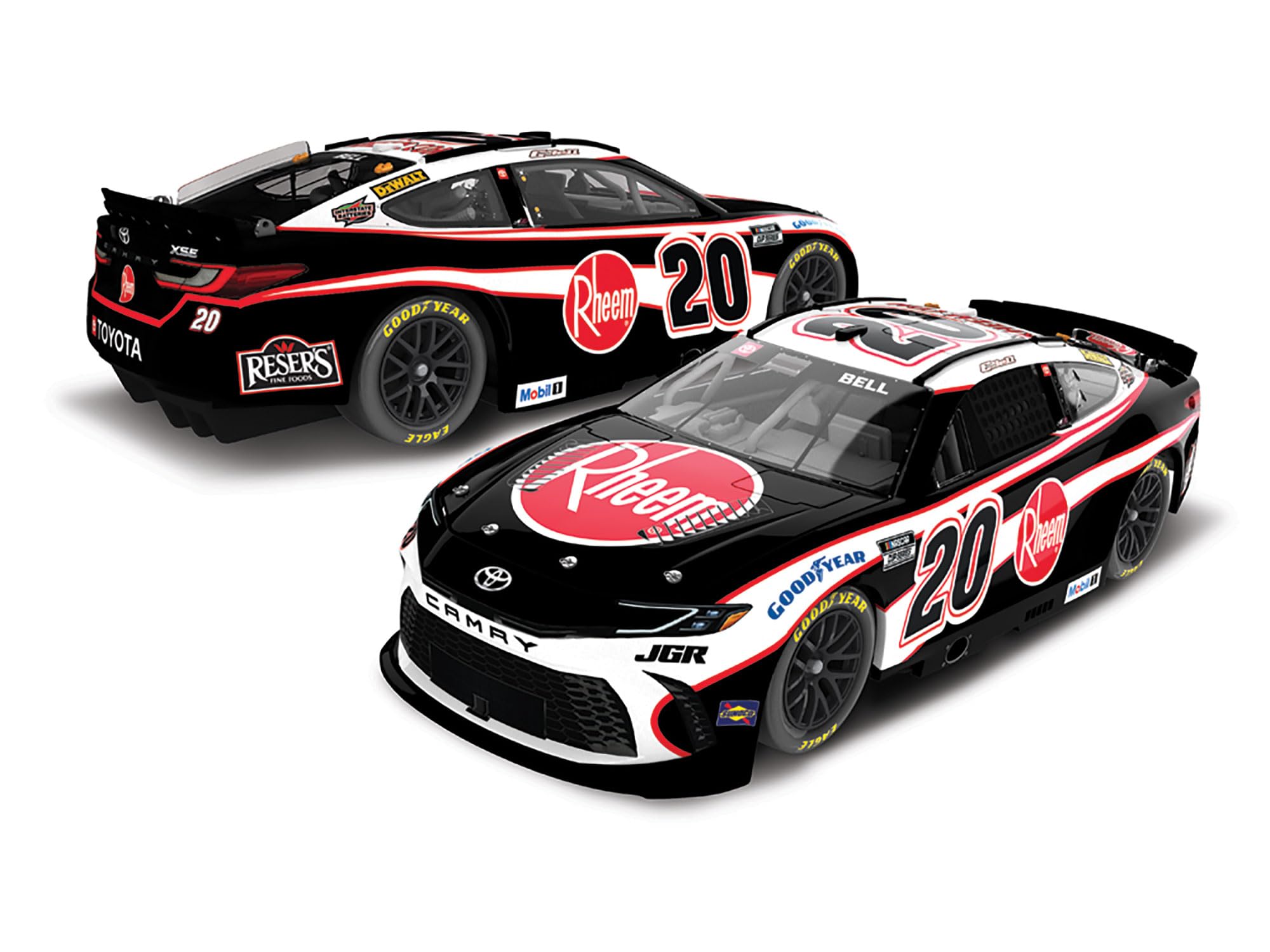 lionel racing christopher bell 2025 rheem no 20 arc 164 scale ht diecast car
