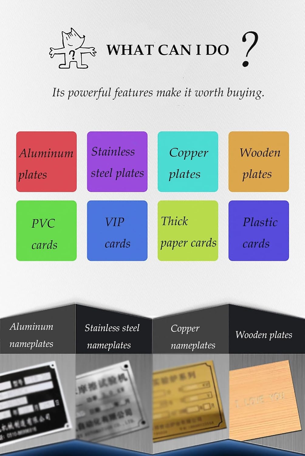 Manual Metal Nameplate Stamping Machine, Professional Metal Tag Maker for Industrial Nameplates, Asset Labels & Equipment Tags, Hand Press Printer Semi-automatic 4mm