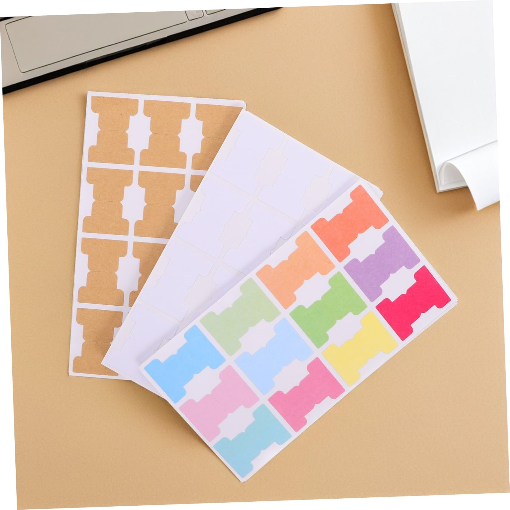 120 Pièces Lot de Onglets Adhésifs Colorés Index Autocollants Résistants pour Classement et Organisation des Documents Bureau École Maison