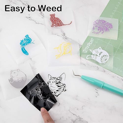 Miniatura 3 de HTVRONT - Vinilo turquesa permanente, para Cricut - Rollo de vinilo adhesivo turquesa de 12 pulgadas x 14 pies para Cricut, Silueta, cortadores de