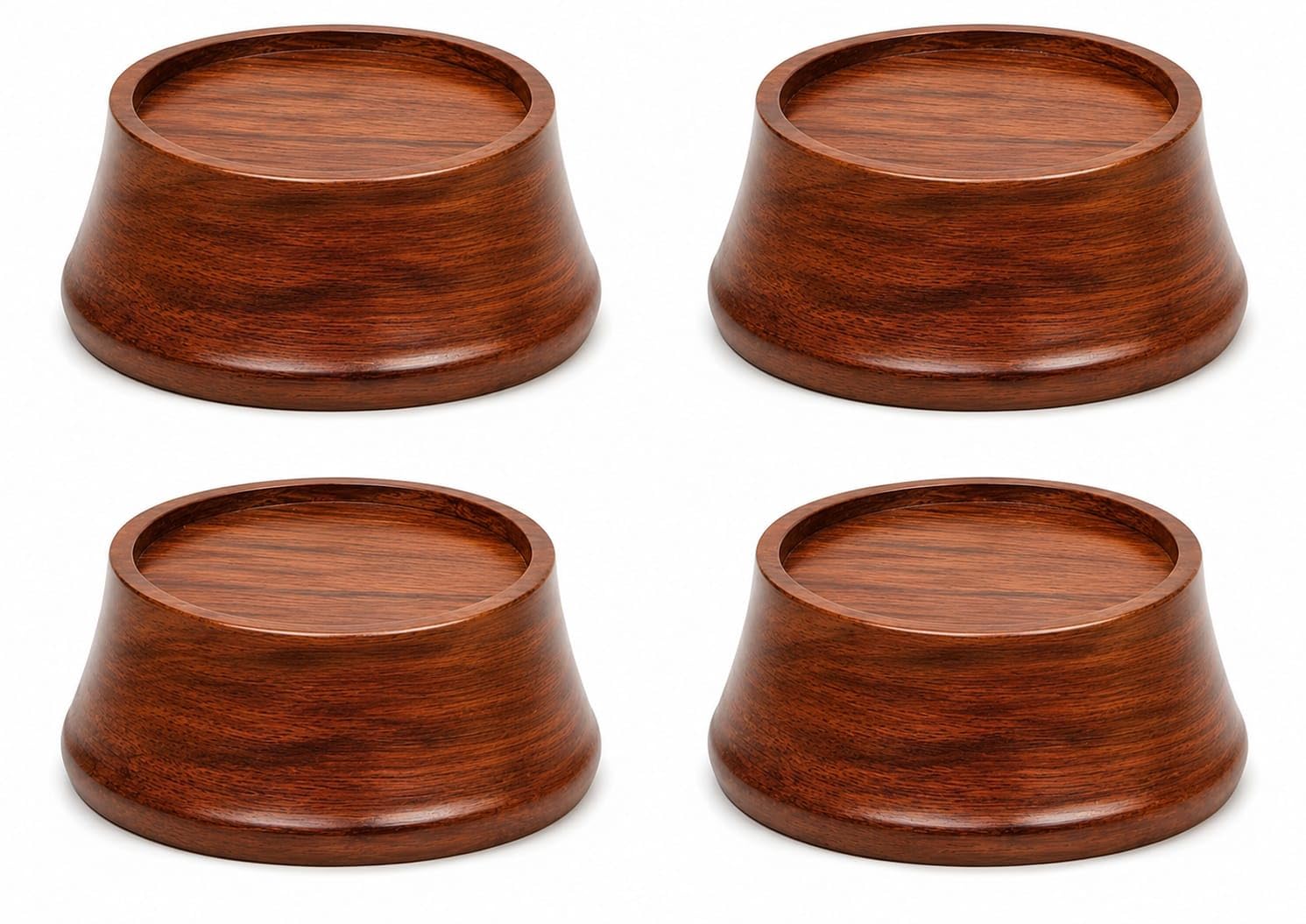 Wooden Bed Risers Set of 4 | Heavy Duty Furniture Riser Blocks | Bed, Sofa, Table & Chair Elevation Stands | Floor Protector | Natural Wooden Finish | Home & Office-image-43