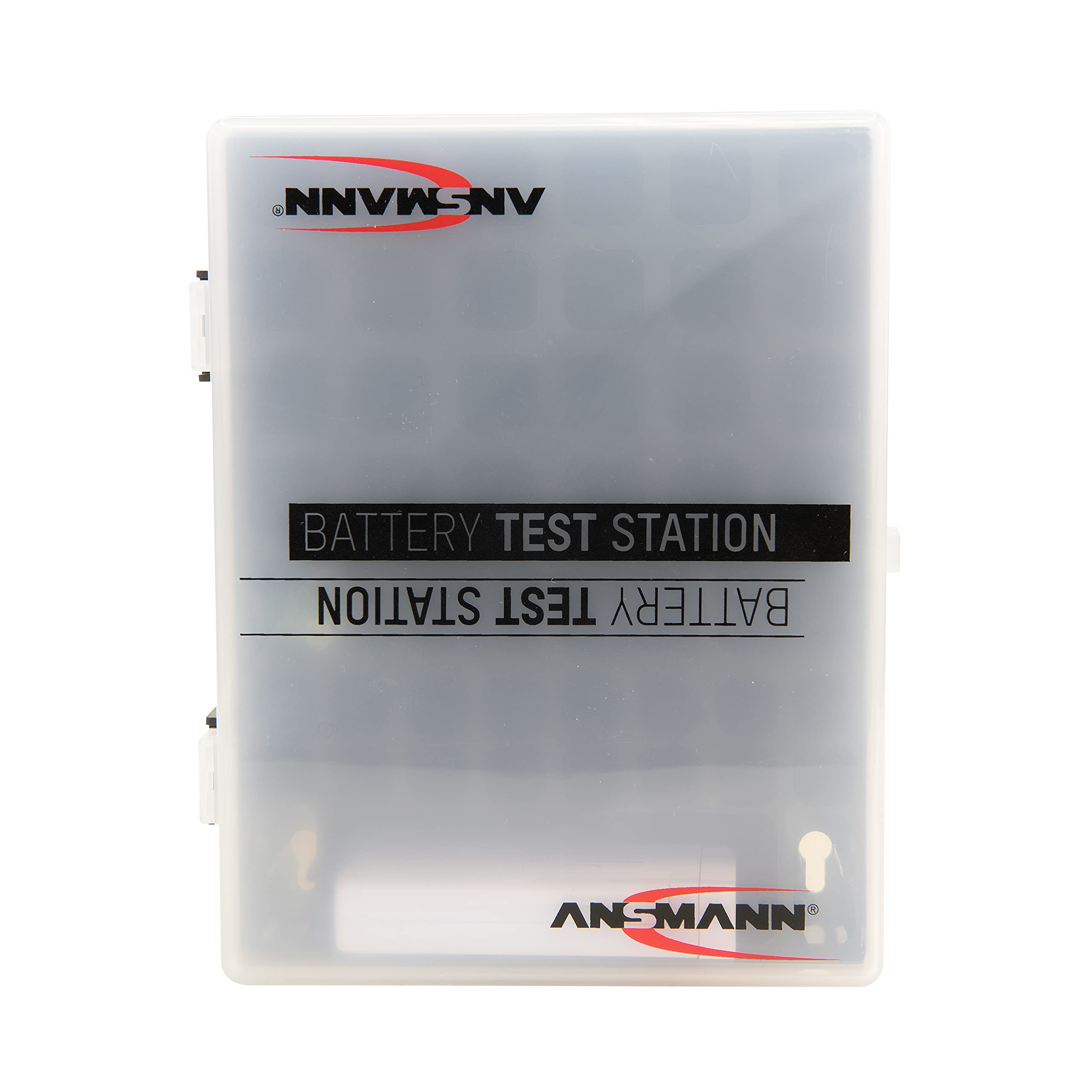 ANSMANN Batteriebox inkl. Akkutester für AAA Micro, AA Mignon & 9V Block Akkus und Batterien - Akkubox zum Schutz & Transport für 48 Accus - Batterie Box & Akku Box zur Aufbewahrung - 5 Stück, schwarz