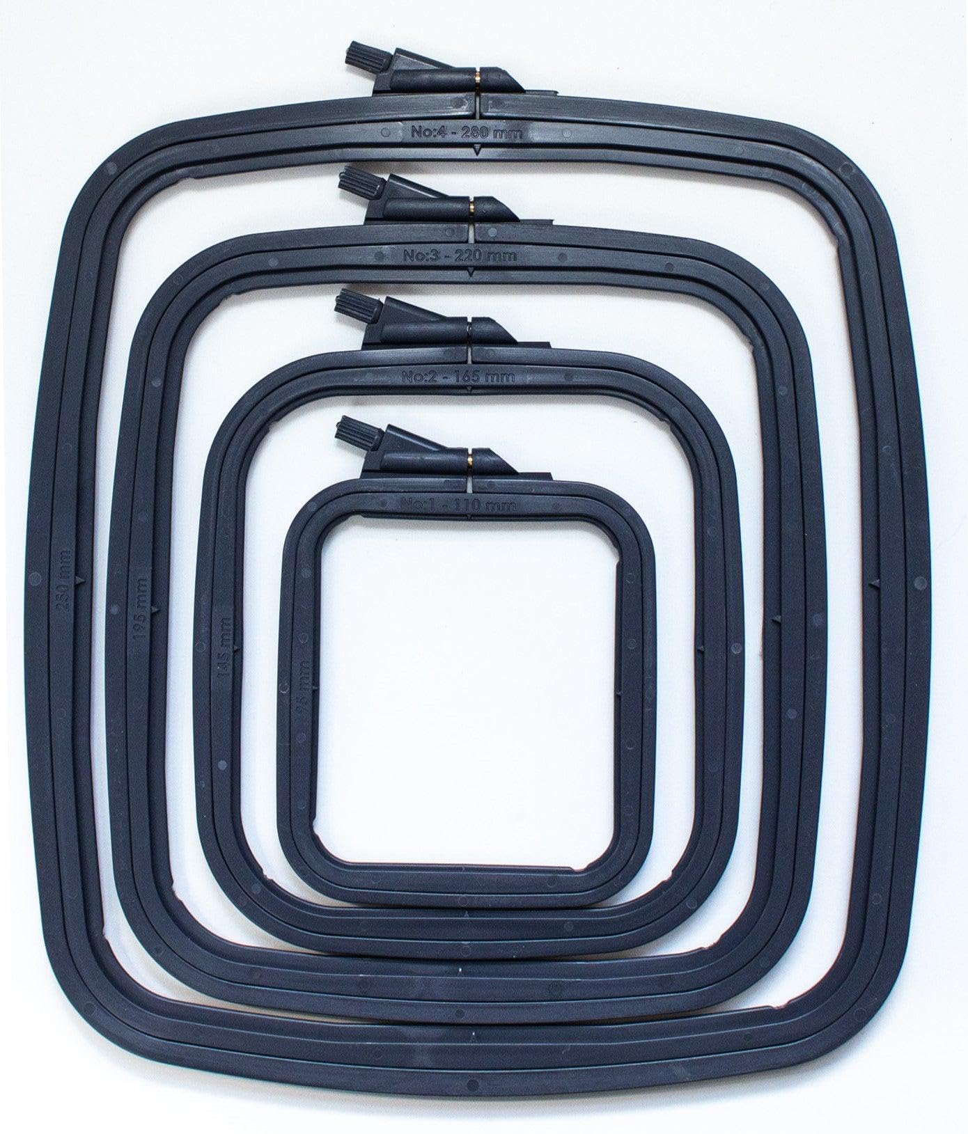 Luca-S Navy Cross Stitch Square Hoop - Nurge Embroidery Hoop (, 4.30" X 3.70")