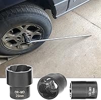 Vista 3 de DPTOOL Juego de 22 piezas de extractor de pernos, herramienta de zócalo de impacto de 1/2" y 3/8" para remover tuercas de rueda, juego de zócalos