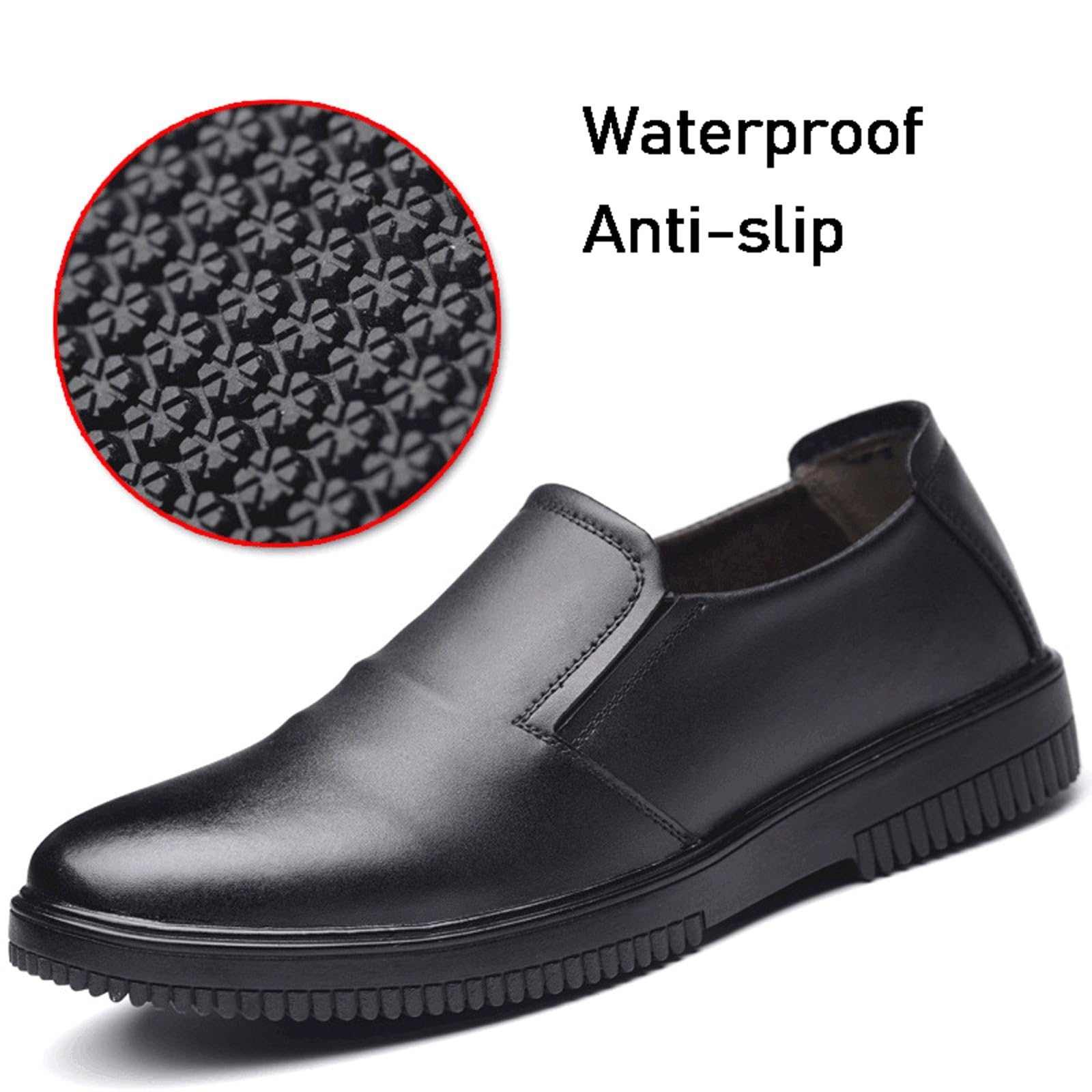 Zoccoli da Chef Uomo, Scarpe da Cucina Antiscivolo in Pelle Uomo, Scarpe Impermeabili Infermiere, Ideali per Giardinaggio, Ospedali, Magazzini E Ristoranti