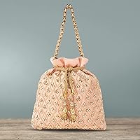 Vista 5 de Aheli Potli Monederos para mujer, hecho a mano, bolso de noche, elegante pulsera de moda nupcial