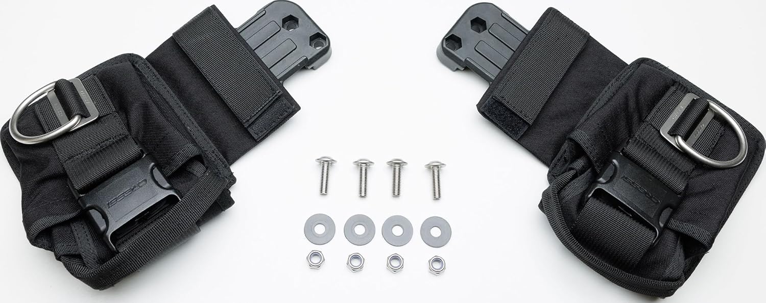 Cressi Modular Weight Pocket System Kit for Aquawing Scuba Diving BCD - Designed in Italy