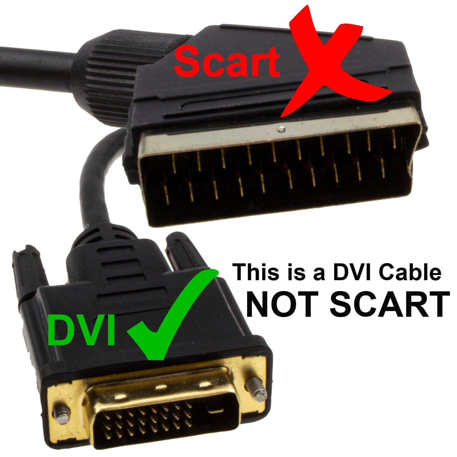kenable DVI-D 24+1 Mâle Vers HDMI Câble Vidéo Plaqués Or 0,5 m