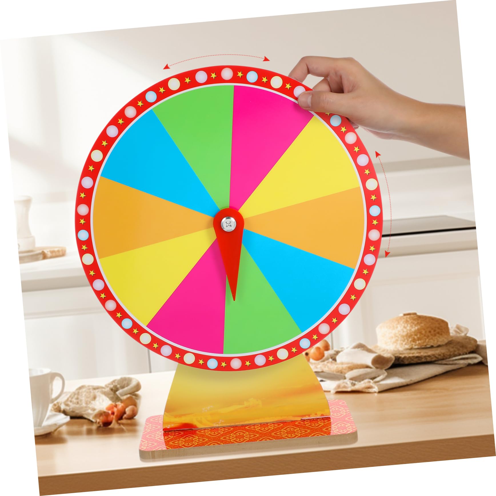YARNOW Accesorios De Juego Suministros De Fiesta para Rueda De Ruleta De Plástico Rueda De Tablero De Ajedrez para Girar Rueda De Ruleta para Fiesta Rueda Giratoria De Grupo Redondo para