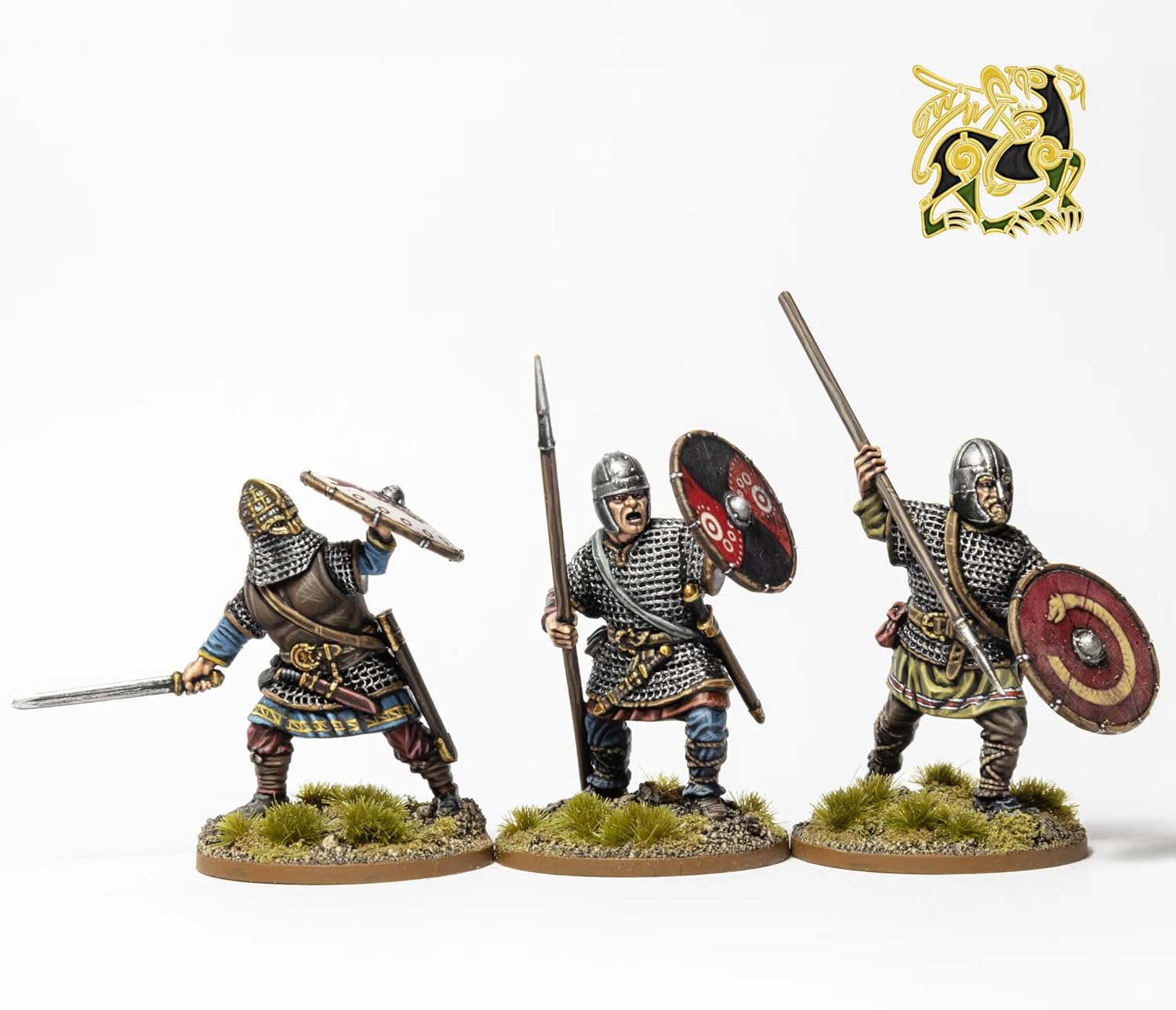 Wargames Delivered - Victrix Early Saxon Armoured Warriors with Bonus Miniature STL Download - 36 Detailed 28mm Miniatures, Dark Age Infantry with Swords, Spears, Javelins for Historical Wargames