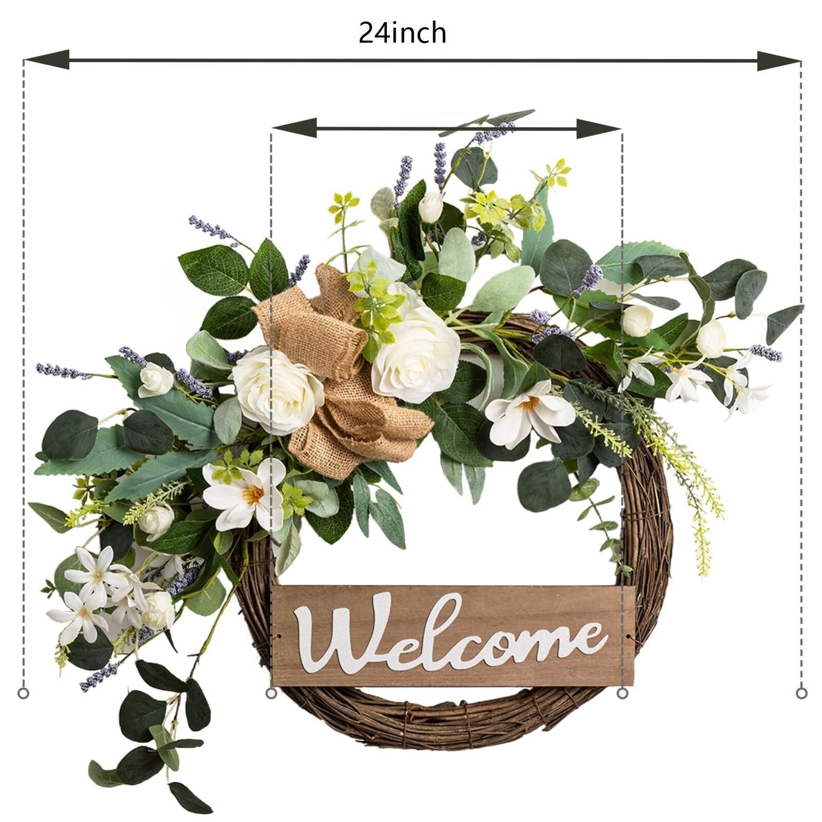 Winterkranz Dekokranz Künstlicher Weihnachtskranz, Halloween-Kranz, Herbstkranz, Party-Dekoration Adventskranz Christbaumschmuck