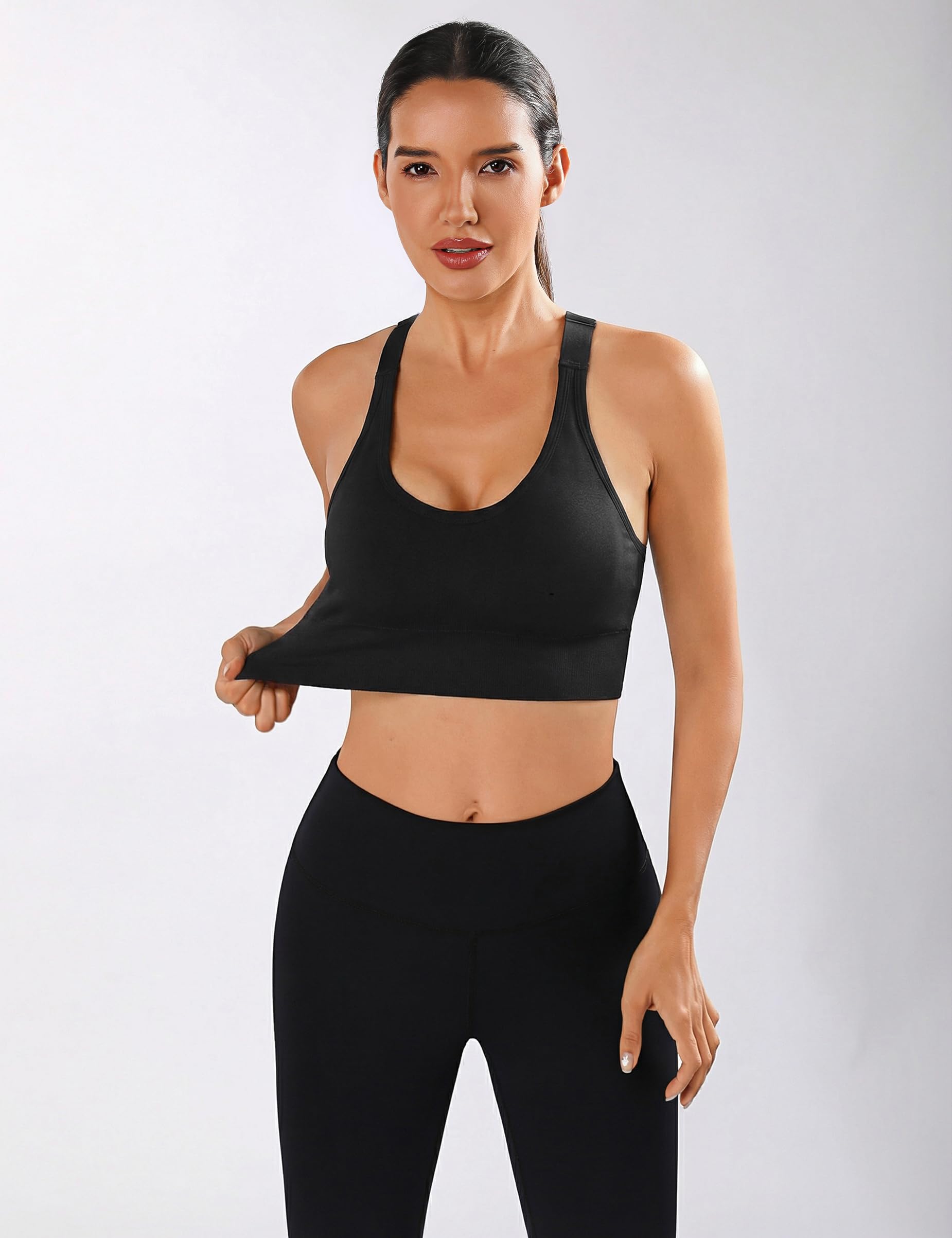 Litherday Reggiseno Sportivo Donna Supporto Medio Senza Ferretti Imbottiture Estraibili Traspirante per Fitness Yoga Corsa Palestra S-XXL