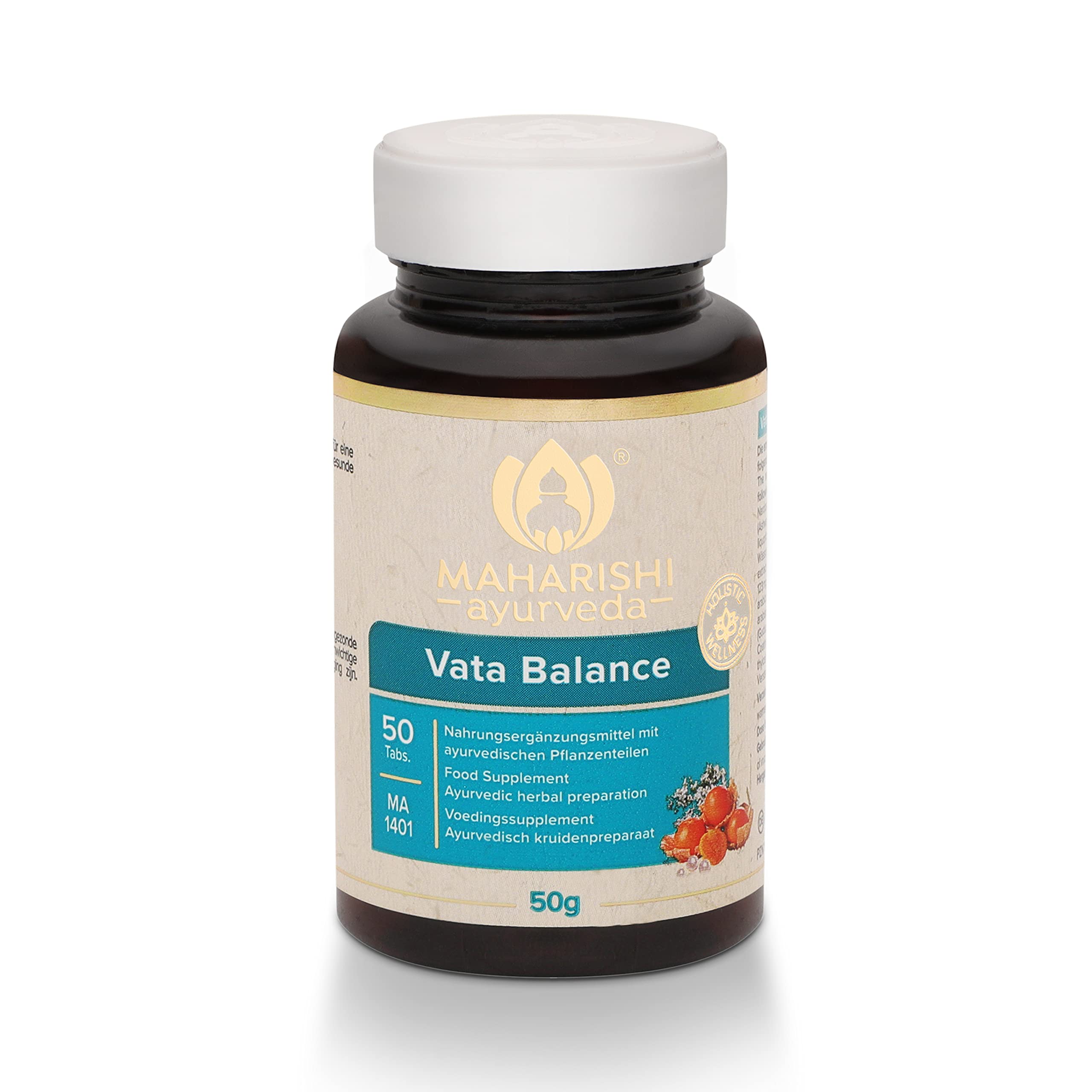 Maharishi Ayurveda Vata Balance | MA 1401 | Nahrungsergänzungsmittel aus Indien | Frucht und Kräuterzubereitung | mit Ashwagandha | 50 Tabletten | 1er Pack