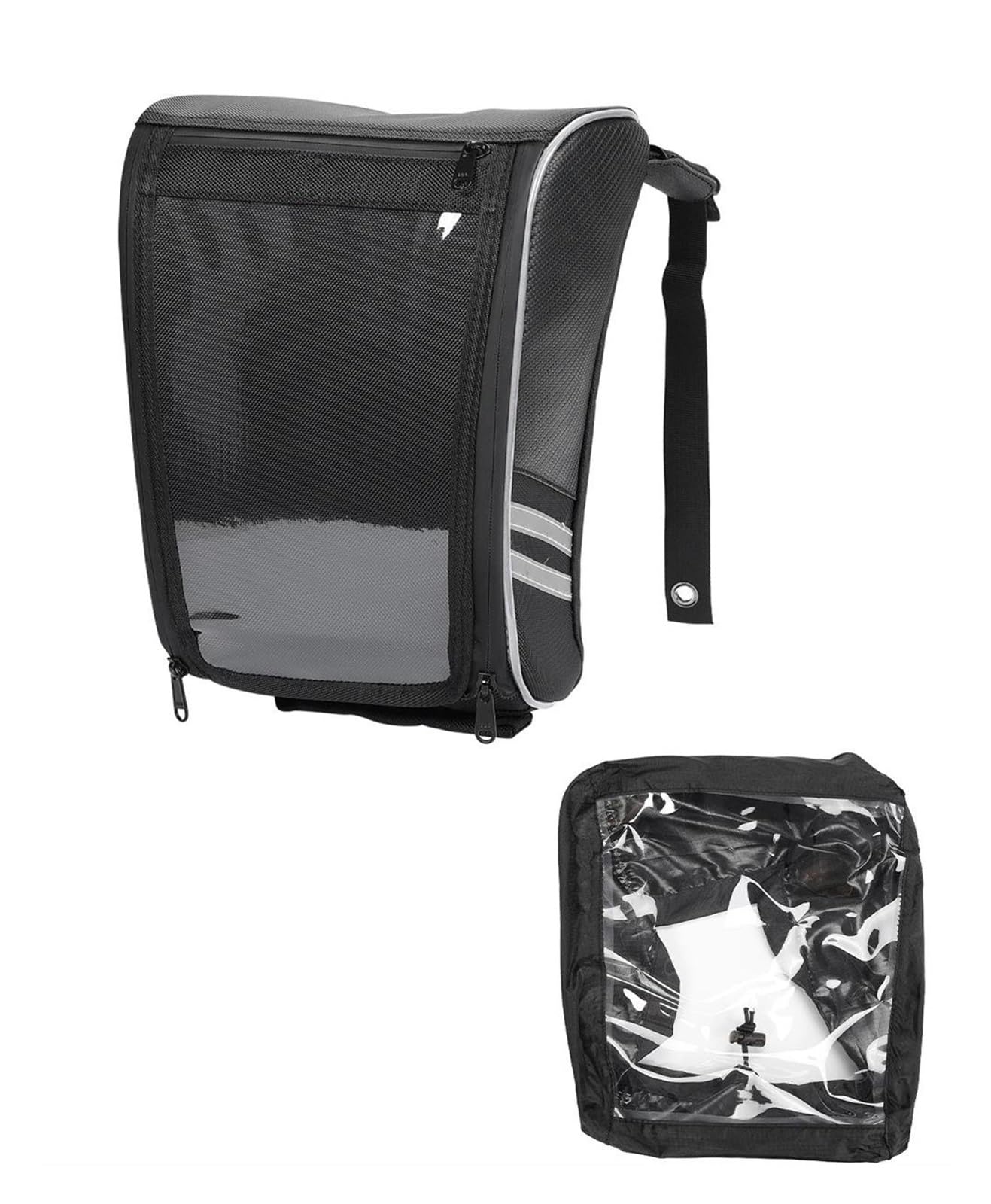 Sacoche de Réservoir de Moto étanche Sacs de réservoir de moto imperméables, sac de téléphone de Navigation pour écran tactile, sacs d'organisation avec housse de pluie pour Sp&or&ts&te&r pour Softail