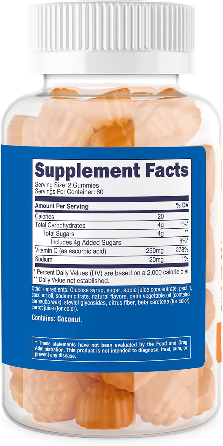 Nutricost Kids Vitamin C Gummies (250mg), 120 Gummies - Natural Flavors, Natural Colors, Gluten Free, No Corn Syrup, 60 Servings - Image 5