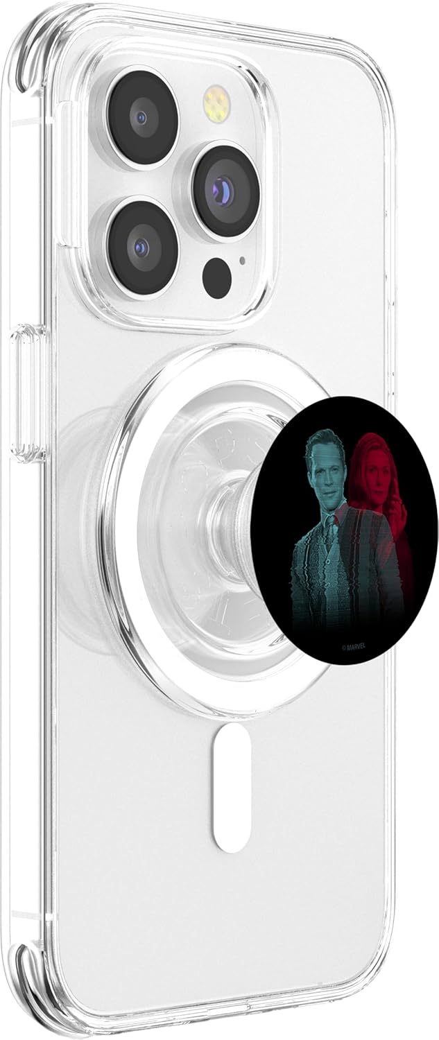 Marvel WandaVision Wanda & Vision Glitch Overlay PopSockets MagSafe PopGrip for iPhone