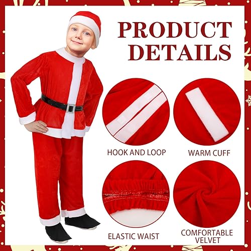 Vista 5 de Geyoga Disfraces de Navidad lindos trajes incluyen sombrero zapatos y otros accesorios para niños cosplay