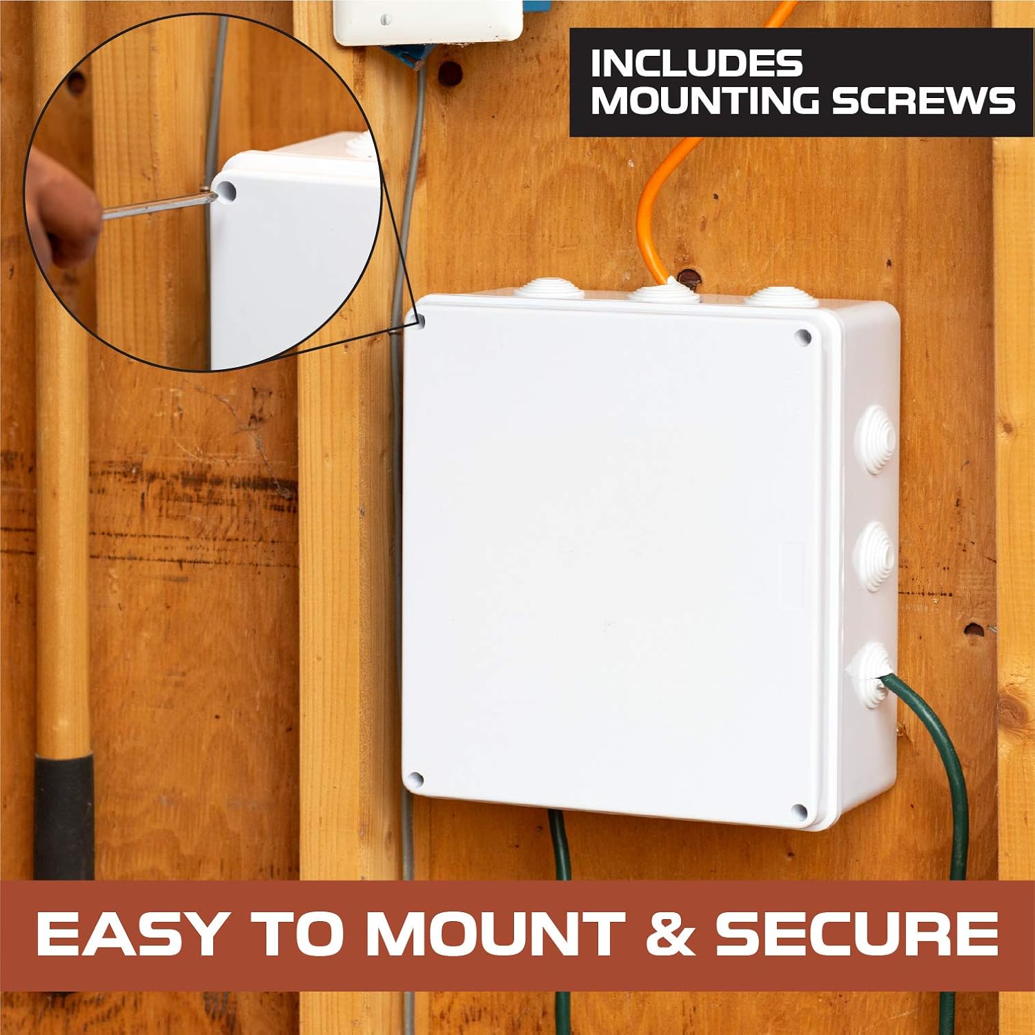 Iron Forge Cable Outdoor Electrical Junction Box - 12 x 10 x 4.8 Inch Dustproof Waterproof Electrical Box for Outdoor - Universal Enclosure Box