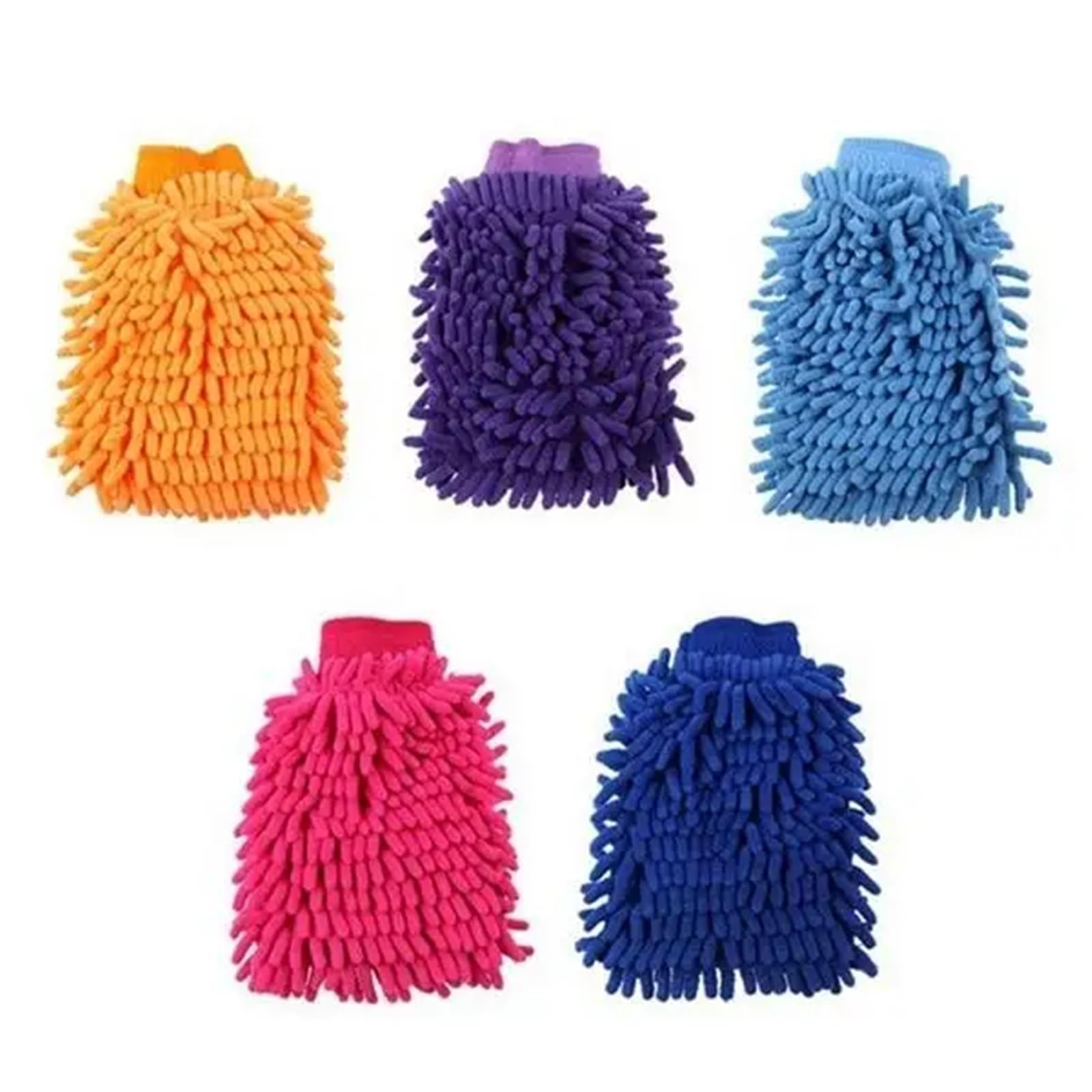 MDSRFGN Car Wash Mitt 5Pcs Soft Microfiber Car Wash Gloves Mitt For Gentle Scratch Cleaning