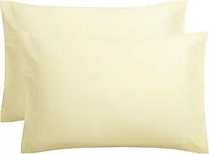 FLXXIE Microfiber Pillow Cases Queen Size Set of 2, Soft Pillowcases with Envelope Closure, Wrinkle Resistant Pillow Covers, 20x30, Ivory