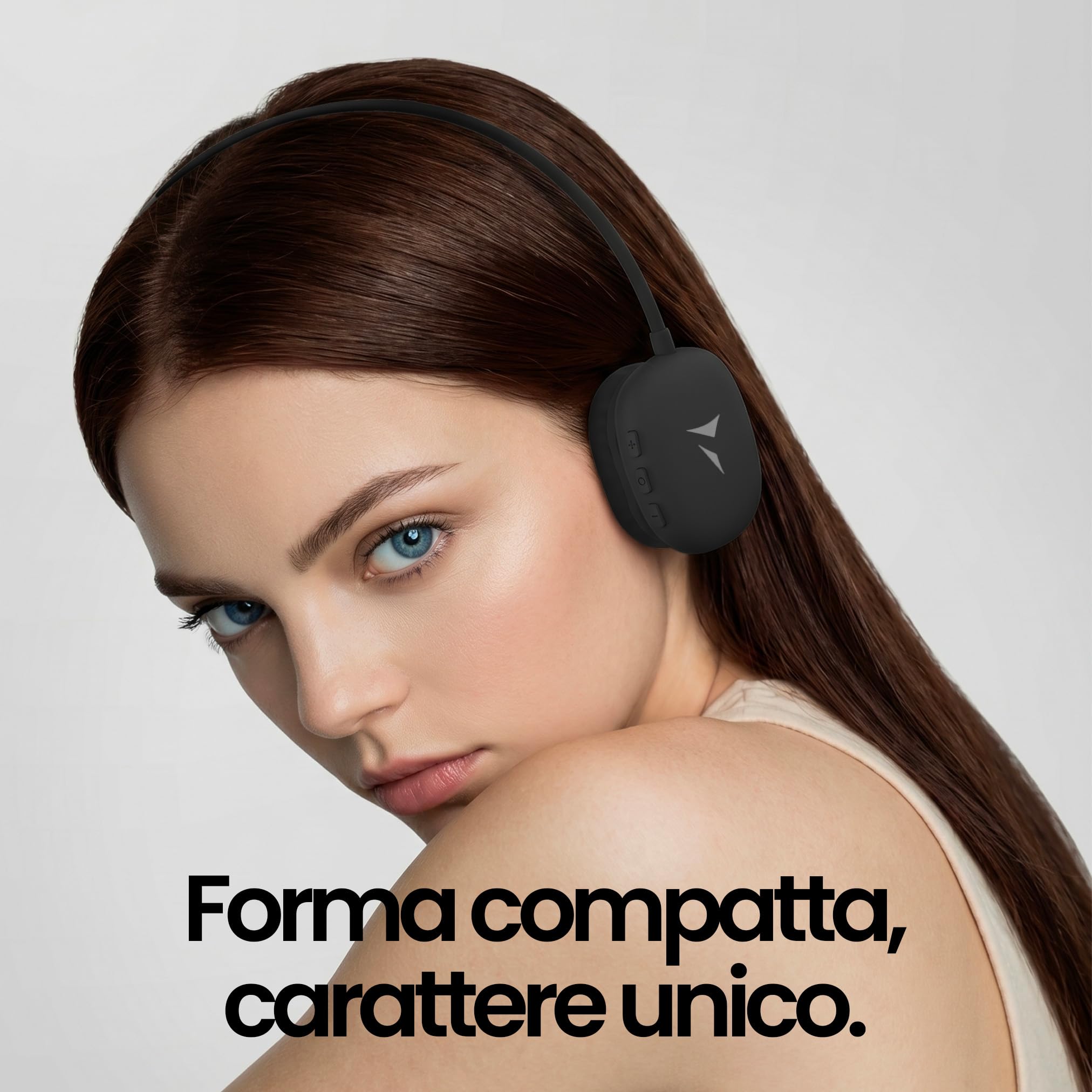 TECHMADE Mini Cuffie Wireless Bluetooth 5.4 Compatte con Jack 3.5 mm Audio Stereo USB-C NERO