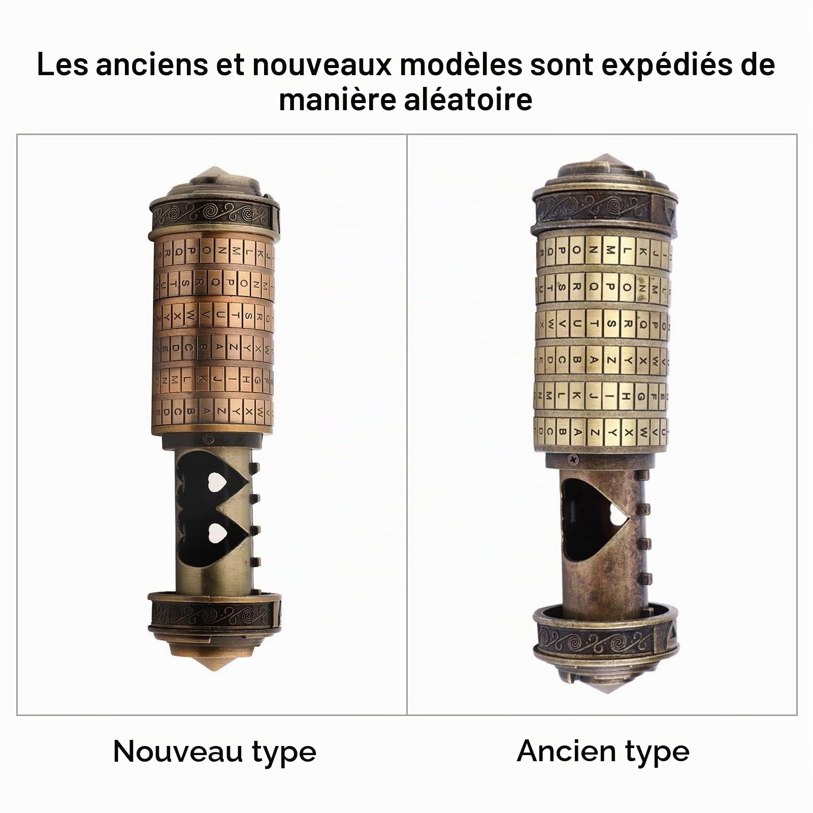 Code, Cryptex Lock Boîte de Puzzle Classique pour Cadeaux en Argent Puzzles et Puzzles Cryptex pour Noël, la Saint-Valentin et l'anniversaire des Amis et Connaissances