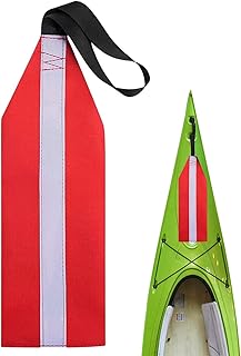 Safety Travel Flag for Kayak,High Visibility Reflective Flags Canoe Red Warning Flag - Towing Canoes Truck Safety Accessories Kit Angxiong