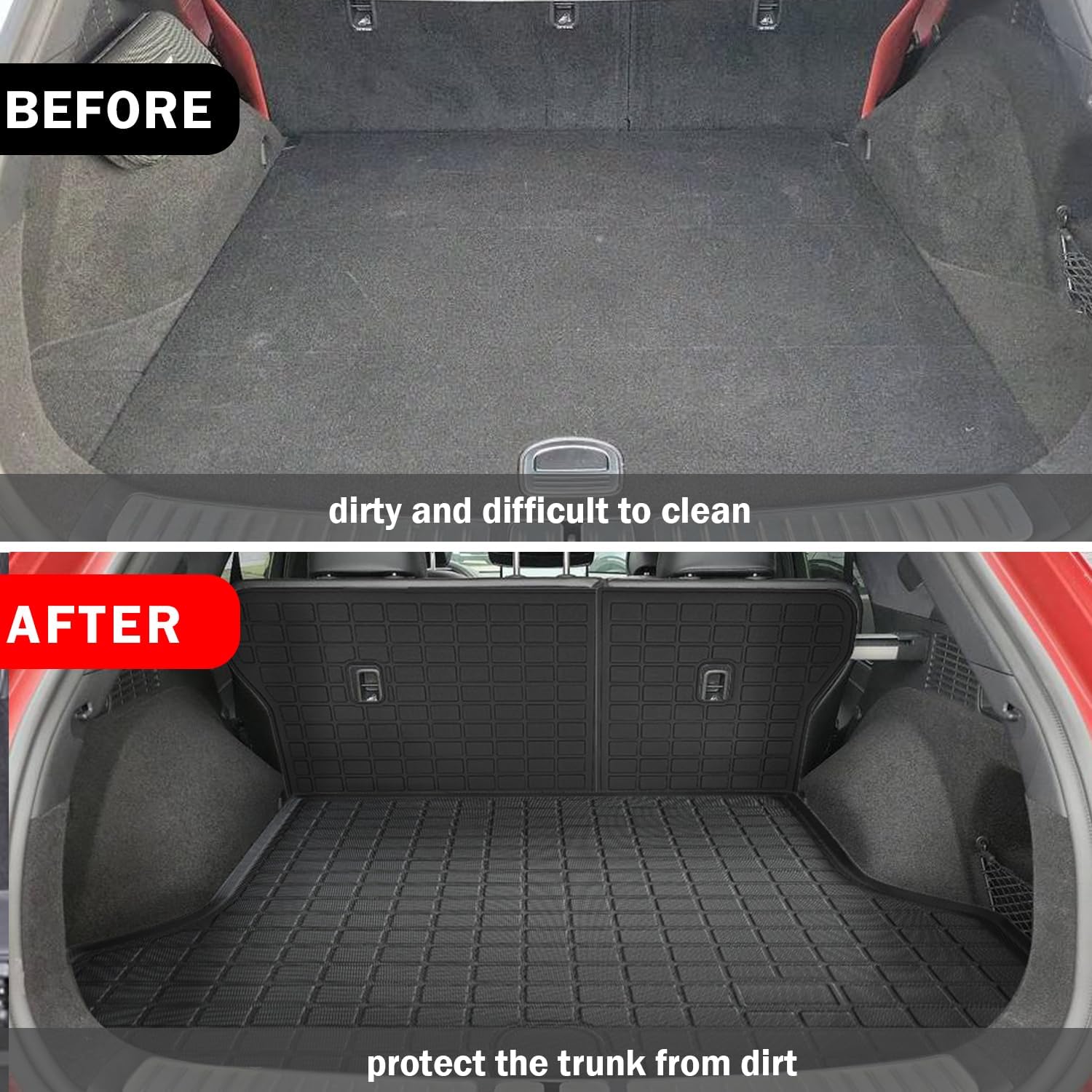 Marretoo for Genesis GV70 Cargo Mat 2025 2024 2023 2022 for Genesis GV70 Accessories Cargo Liner Seat Backrest 2 in 1 Mat All-Weather TPE Black Trunk Cargo Liner for Genesis GV70 Accessories