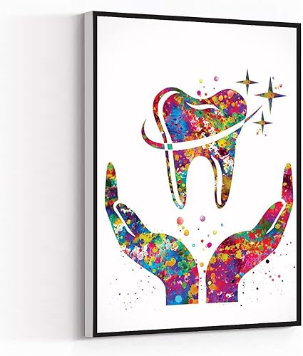 Miniatura 6 de LigLzve Arte de implante dental, impresión de acuarela, dental, clínica dental, decoración de odontología, estudiante de ciencia, graduación,