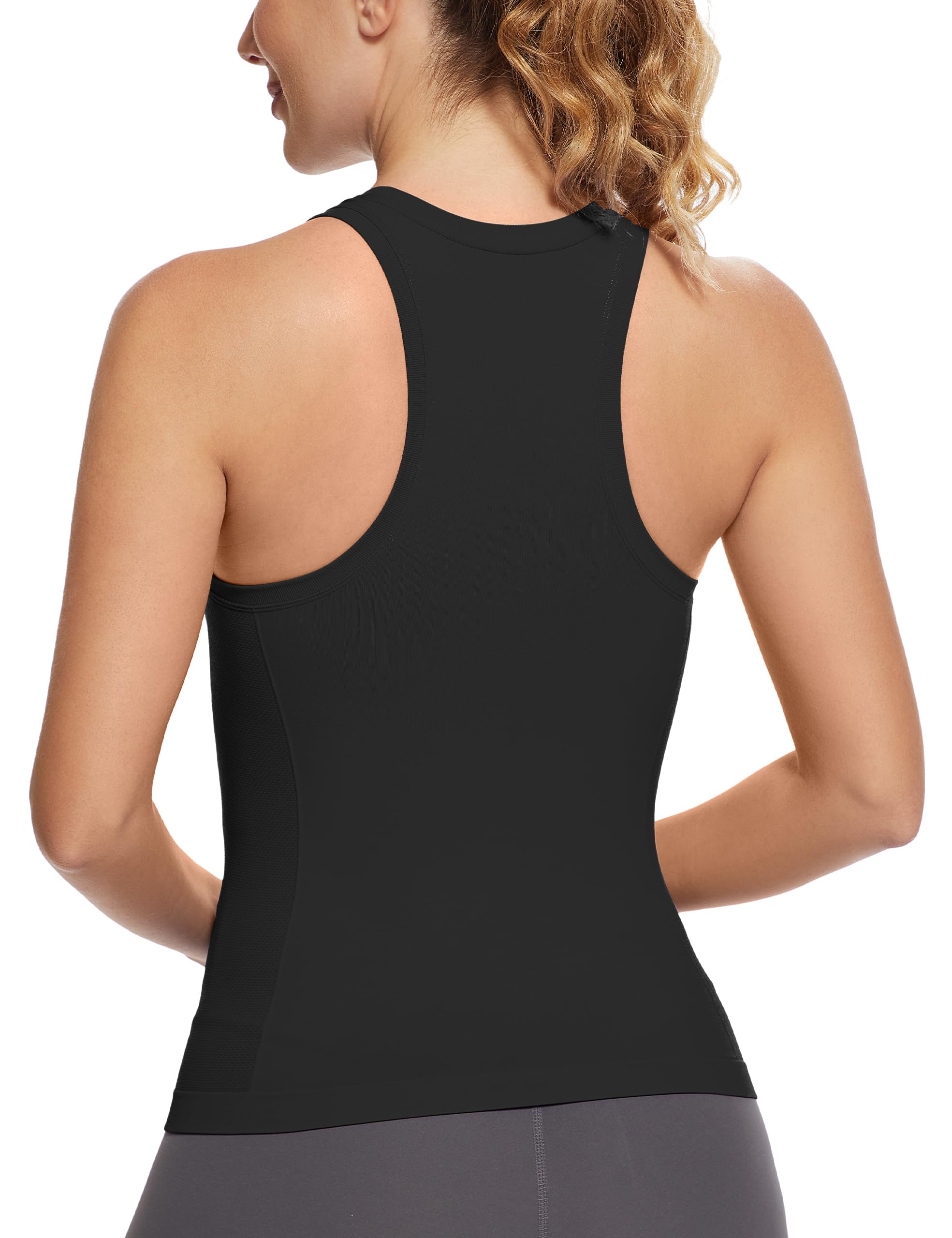 MathCat Workout Tops for Women Racerback Tank Tops Seamless Running Tank Tops Muscle Tank